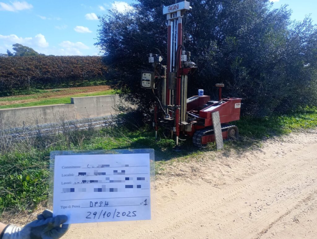 Prove penetrometriche DPSH e CPT con penetrometro Pagani TG 63/100